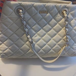 Winter white quilted Kate Spade purse